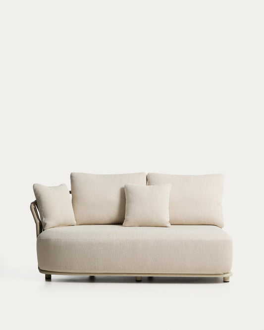 Osani ecru 2-seater sofa with taupe rope cord 170cm