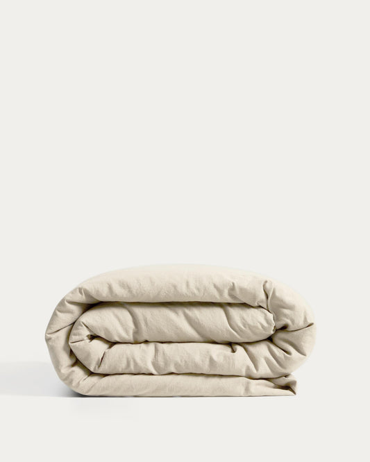 Simmel ecru linen blend duvet cover for 160 cm bed