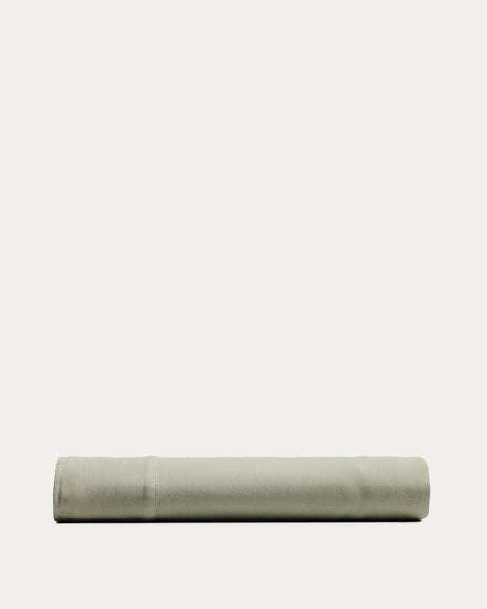 Sirale 100% cotton sateen top sheet with washed green finish for 90cm bed
