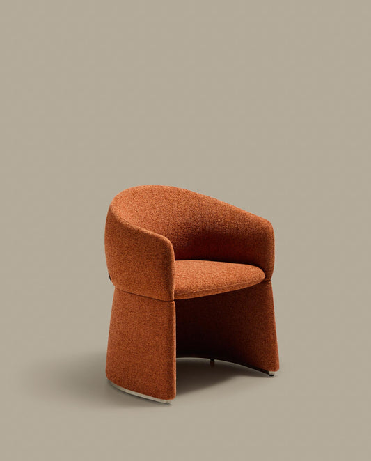 Bosca terracotta chenille chair