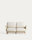 Alipa 2-seater sofa in solid acacia wood and ecru rope cord 165 cm FSC 100%