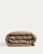 Simmel brown linen blend duvet cover for 180 cm bed
