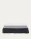 Anthracite grey linen and cotton Jaira base with removable cover for a 180 x 200 cm mattress