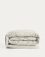 Sirale 100% cotton sateen duvet cover with washed white finish for 150/160cm bed