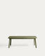 Izola extendable outdoor table in aluminium with green finish 220 (280) x 100cm