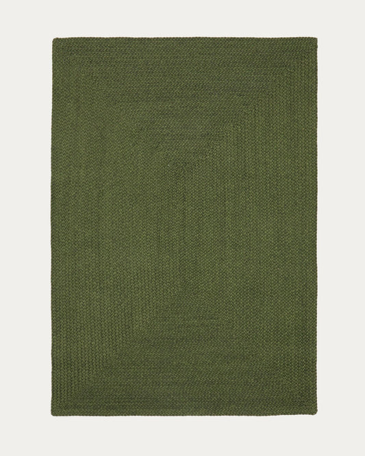 Despas green synthetic fibre rug 200 x 300cm