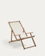 Vilara white outdoor folding deck chair made of FSC 100% solid acacia wood