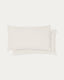 Simmel set of 2 beige linen blend pillow cases 50 x 80cm