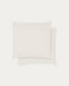 Simmel set of 2 beige linen blend pillow cases 65 x 65cm