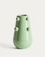 Odra vase in light green ceramic with glossy finish 25.5cm