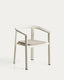 Erice stackable outdoor chair in aluminium and ecru rope