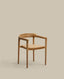 Icaro stackable chair in FSC 100% solid teak wood with natural finish