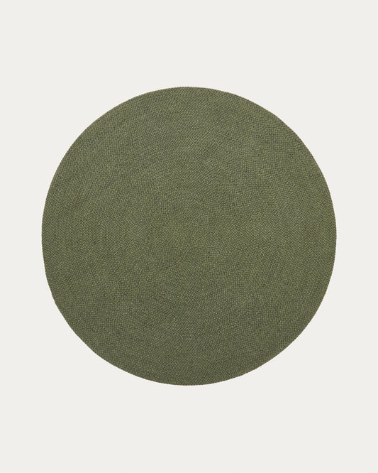 Despas green round rug made from synthetic fibres Ø 200 cm