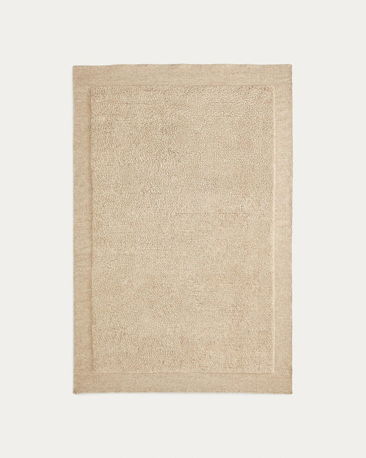 Marely beige wool rug 160 x 230 cm