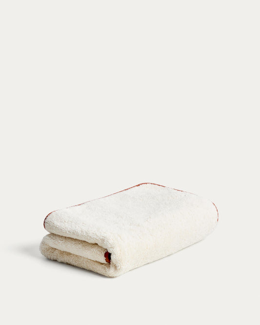 Sedora 100% cotton towel with orange contrast detail 70 x 140cm