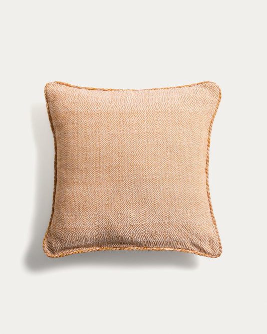 Filor cotton cushion cover with orange weave 50 x 50cm