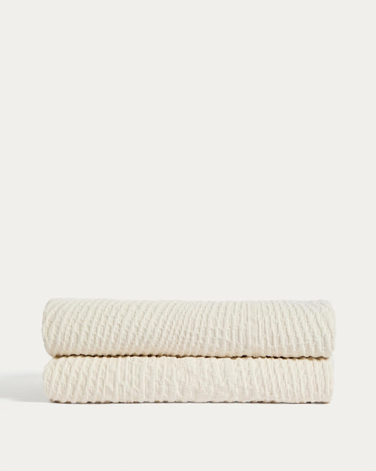 Raylo bedspread in 100% cotton with striped structure for 150/160 cm bed