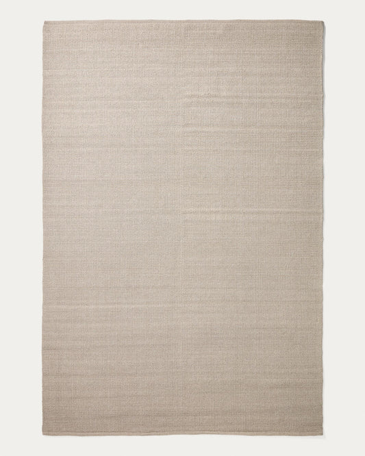 Turiane ecru synthetic fibre rug 200 x 300cm