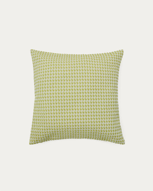 Lunira cushion cover with green waffle structure fabric 50 x 50cm