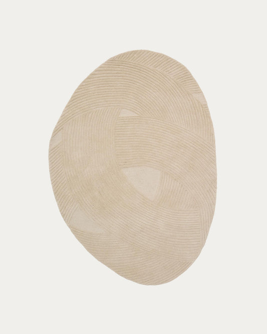 Domm beige wool rug,  160 x 230 cm