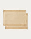 Briven set of 2 beige 100% cotton tablecloths 35 x 50cm