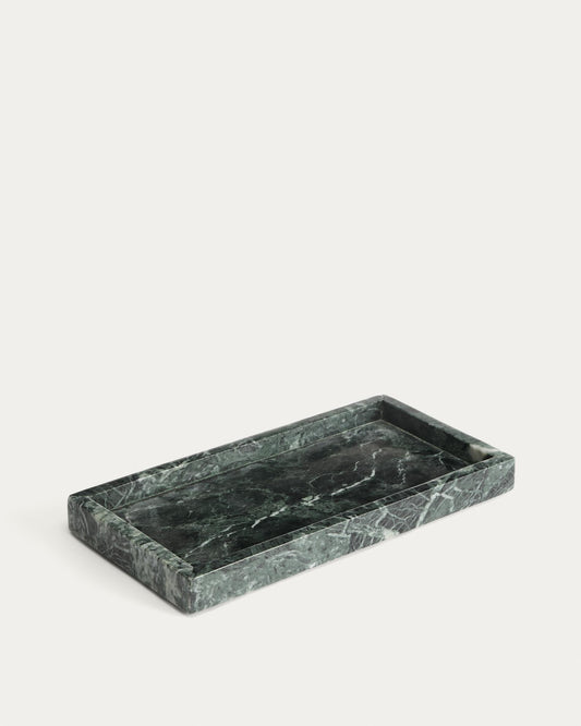 Serela tray in green marble 35 x 18 cm