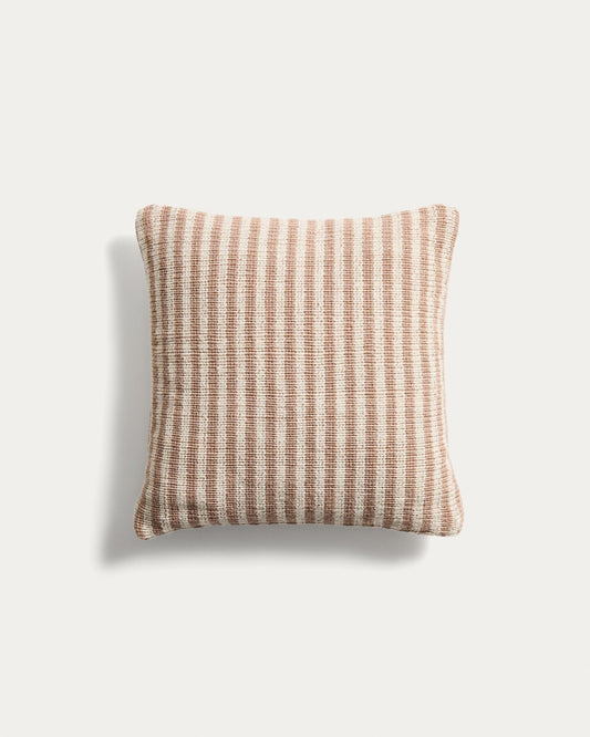 Dirome beige striped 100% PET cushion cover 45 x 45cm