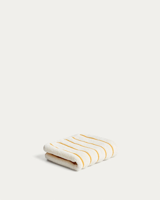 Dorane 100% cotton towel with yellow stripes 30 x 50cm