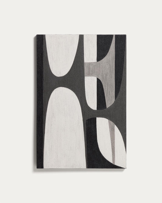 Onure black and white abstract picture 60 x 90cm