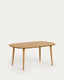 Oqui extendable oak veneer table with solid wood legs 160 (260) x 100 cm