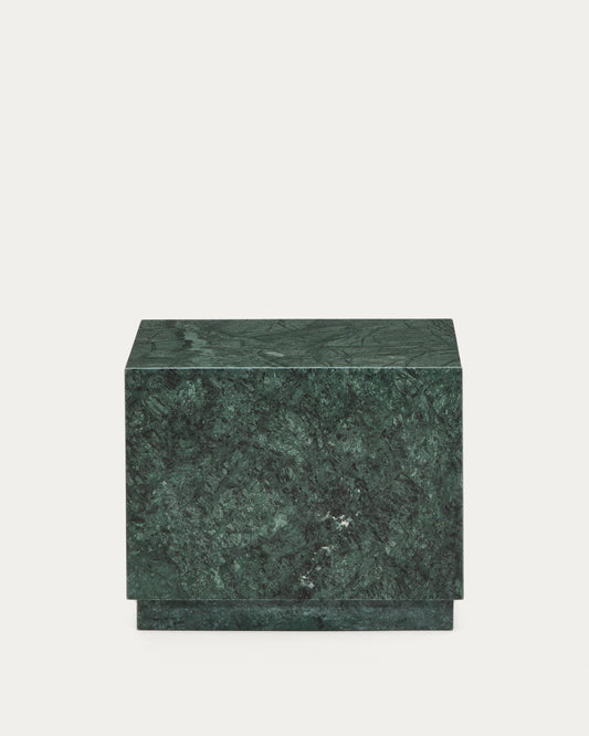 Sorein side table in green marble 50 x 50 cm