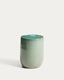 Mesquida outdoor side table in ceramic with glazed turquoise finish Ø 35cm
