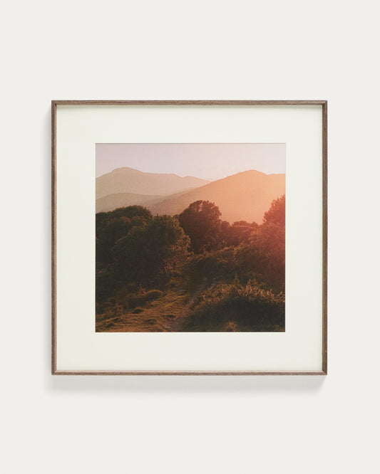 Zavira picture with photograph of La Garrotxa landscape 58 x 58cm