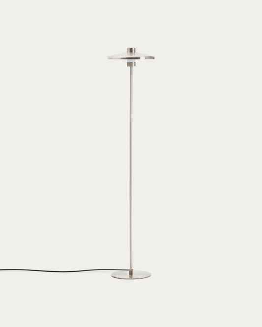 Nuvira floor lamp in light grey brushed metal