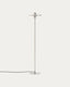 Nuvira floor lamp in light grey brushed metal