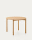 Indara round table in ash veneer with natural finish Ø110 cm