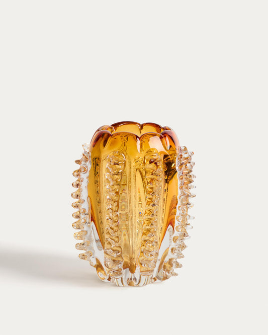 Nicora orange glass vase 23cm