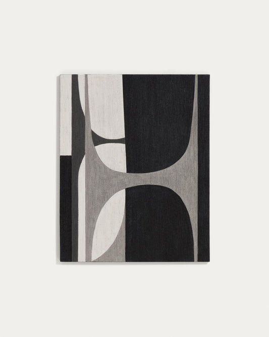 Onure black and white abstract picture 80 x 100cm