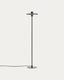 Nuvira floor lamp in black satin metal