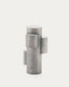 Adrina portable LED table lamp in light grey metal with brushed finish