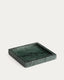 Serela tray in green marble 18 x 18 cm