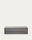 Orlia coffee table in dark grey tempered glass 110 x 50cm