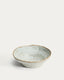 Alenia deep plate in brown ceramic