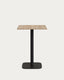 Dina high table in natural finish melamine with metal leg in a painted black finish, 60x60x96 cm