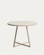 Tella round table in taupe galvanised steel with beige tiles Ø120cm