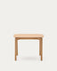 Indara square table in ash veneer with natural finish 100 x 100 cm