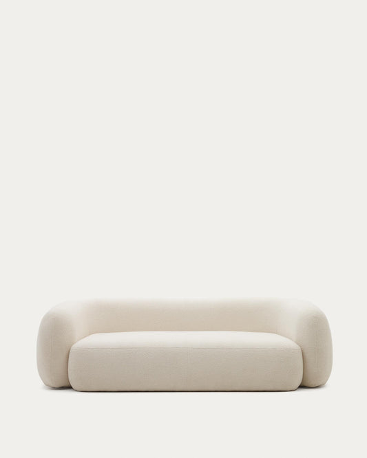 Martina ecru bouclé 3-seater sofa 246cm FSC Mix Credit