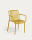 Isabellini stackable outdoor chair in yellow