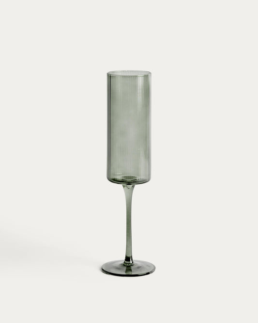 Eluria green champagne glass, 24.5 cl