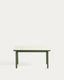 Maurina side table in green galvanised steel with ecru tiles 81 x 51 cm